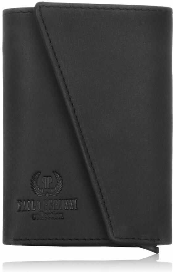 Skórzany portfel męski czarny RFID Paolo Peruzzi IN-10-BL