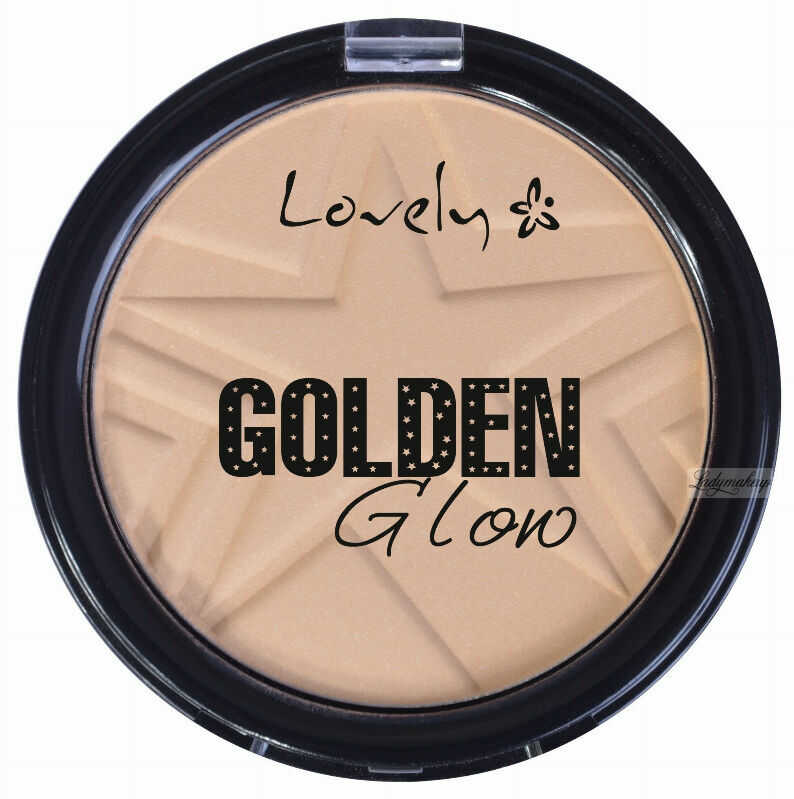 Lovely - GOLDEN Glow - Highlightening powder with flecks - Rozświetlający puder do twarzy z drobinkami - 1 - 10 g