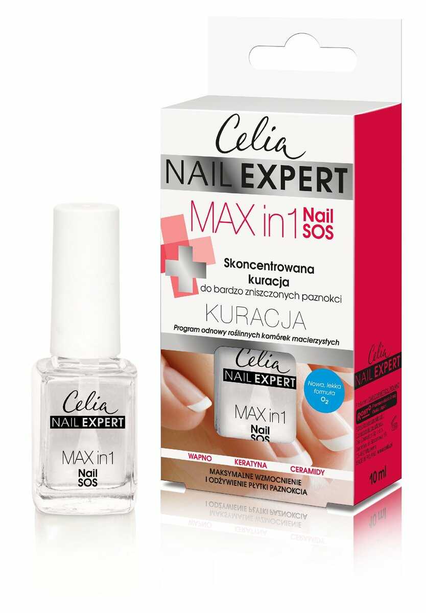 Celia, Nail Expert, skoncentrowana kuracja do paznokci Max in 1 Nail SOS, 10 ml
