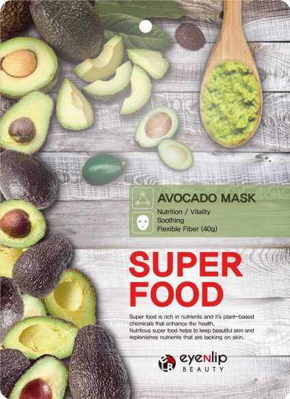 SuperFood Avocado odżywczo-łagodząca maska w płachcie, Eyenlip