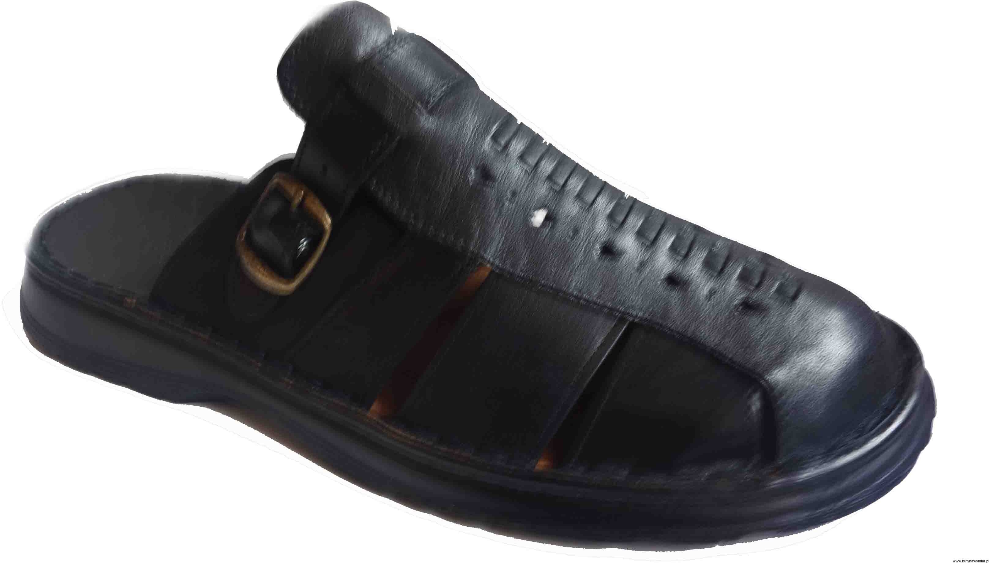 klapki MĘSKIE czerń na szerszą i standart stopę 41