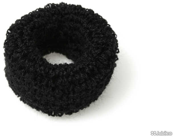 CZARNA GRUBA GUMKA FROTKA kolor czarny bawełna koło do włosów klasyczne hair cuff (ak855)