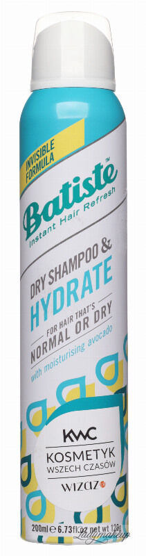 Batiste - Dry Shampoo & Hydrate - Suchy szampon do włosów normalnych i suchych - 200 ml