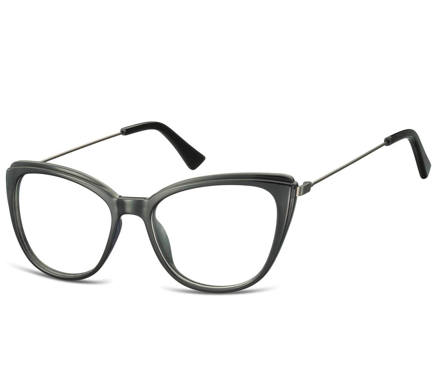 Sunoptic Oprawki korekcyjne okulary Kocie Oczy zerówki damskie CP121 czarne