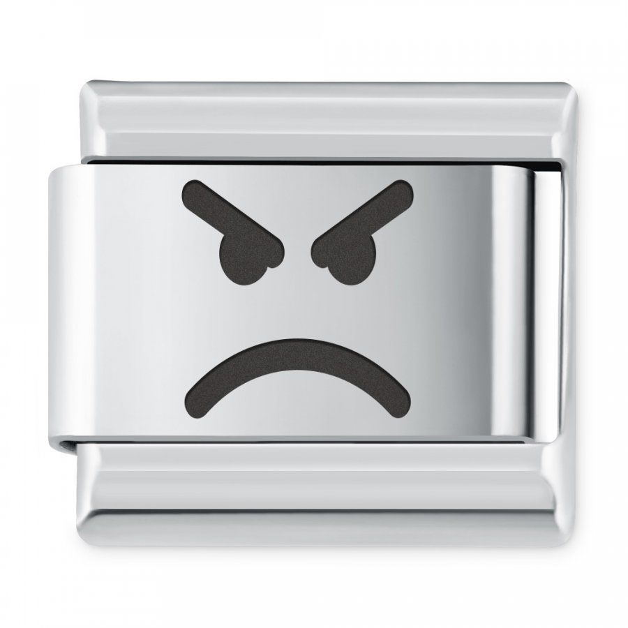 ITALIAN CHARMS Symbole Emocje Buźka Złość