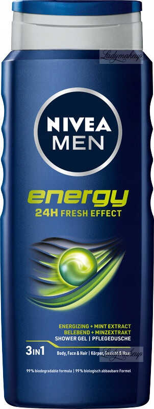 Nivea - Men Energy 3in1 Shower Gel - Energetyzujący żel pod prysznic dla mężczyzn - 500 ml