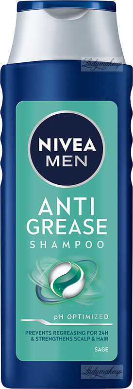 Nivea - Men - ANTI GREASE Shampoo - SAGE - Szampon z szałwią do włosów przetłuszczających się dla mężczyzn - 400 ml