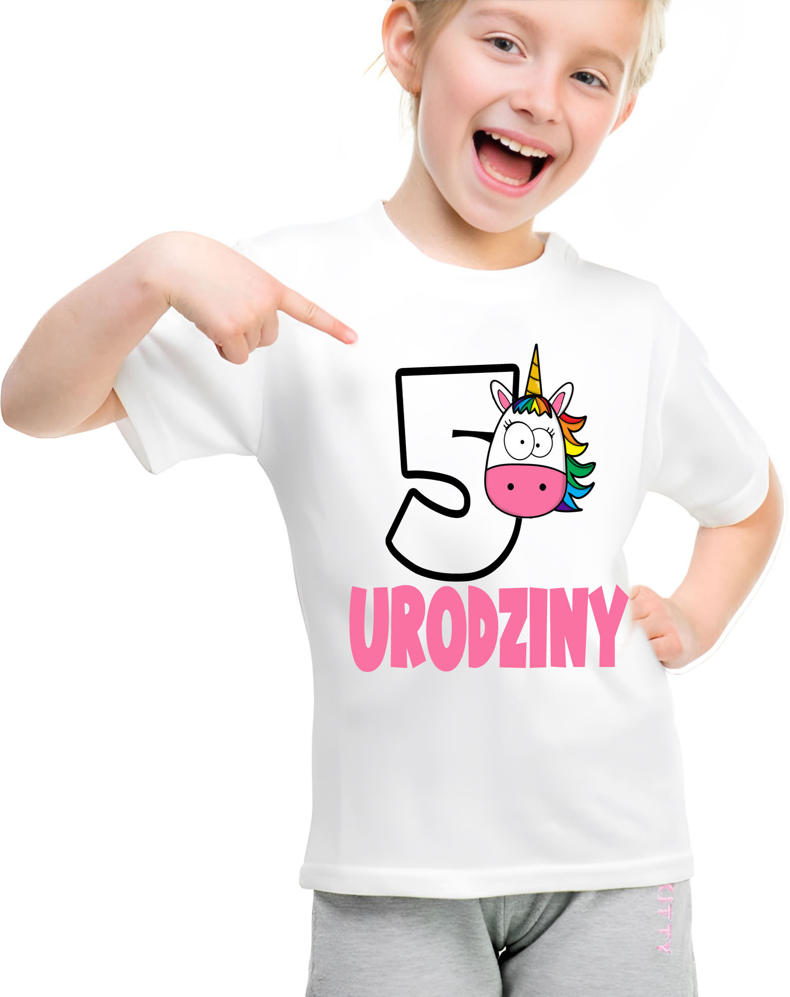 T-shirt Koszulka urodzinowa 5 Urodziny Jednorożec