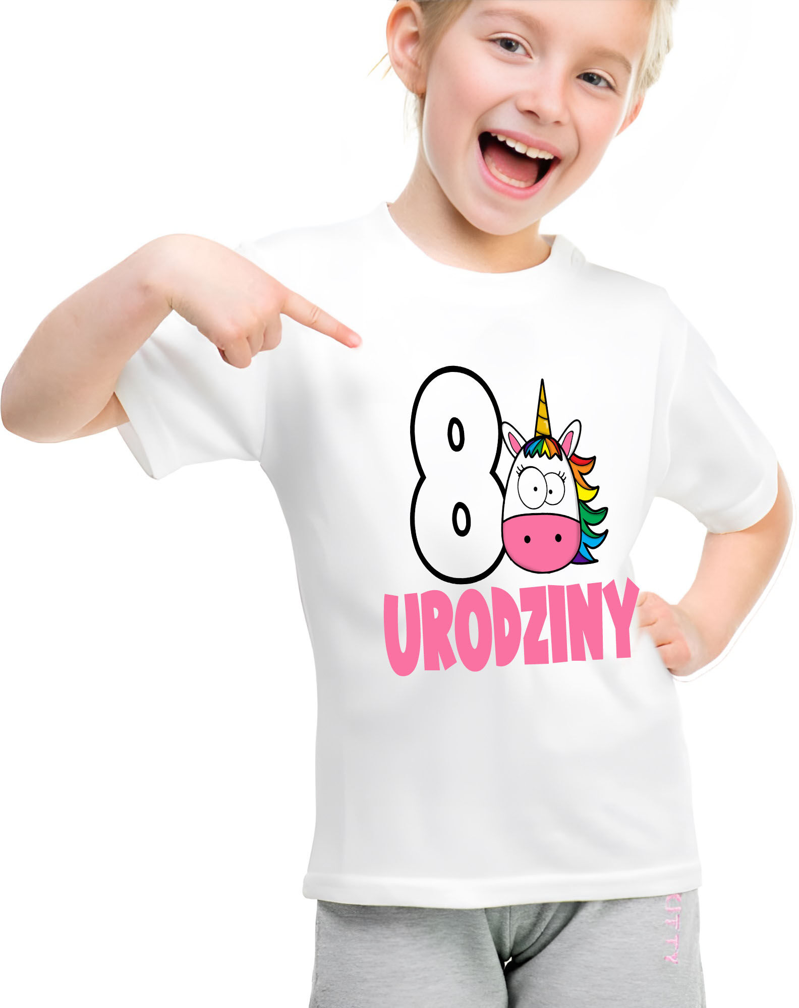 T-shirt Koszulka urodzinowa 8 Urodziny Jednorożec