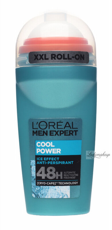 L''Oréal - MEN EXPERT - COOL POWER - ICE EFFECT ANTI-PERSPIRANT ROLL ON - Dezodorant / Antyperspirant w kulce dla mężczyzn 48H - 50 ml
