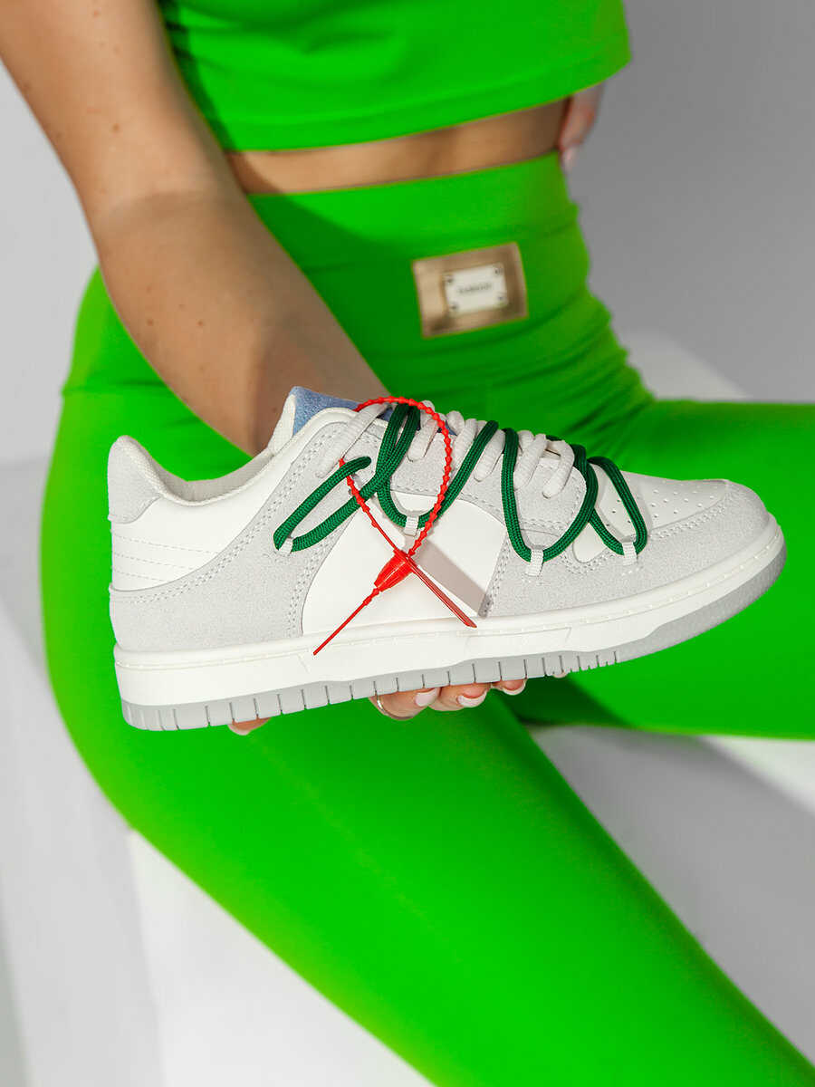 Zielone buty damskie sneakersy Denley SN1002