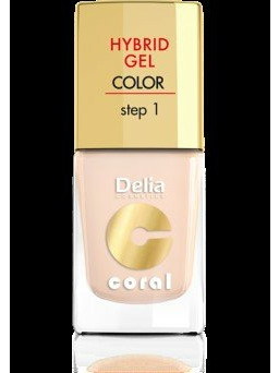 Delia Cosmetics, Coral Hybrid Gel, lakier do paznokci nr 20 ivory, 11 ml