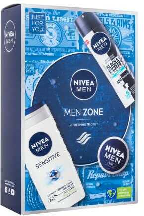 Nivea Men Zone zestaw Żel pod prysznic 250 ml + antyperspitant 150 ml + uniwersalny krem 30 ml dla mężczyzn