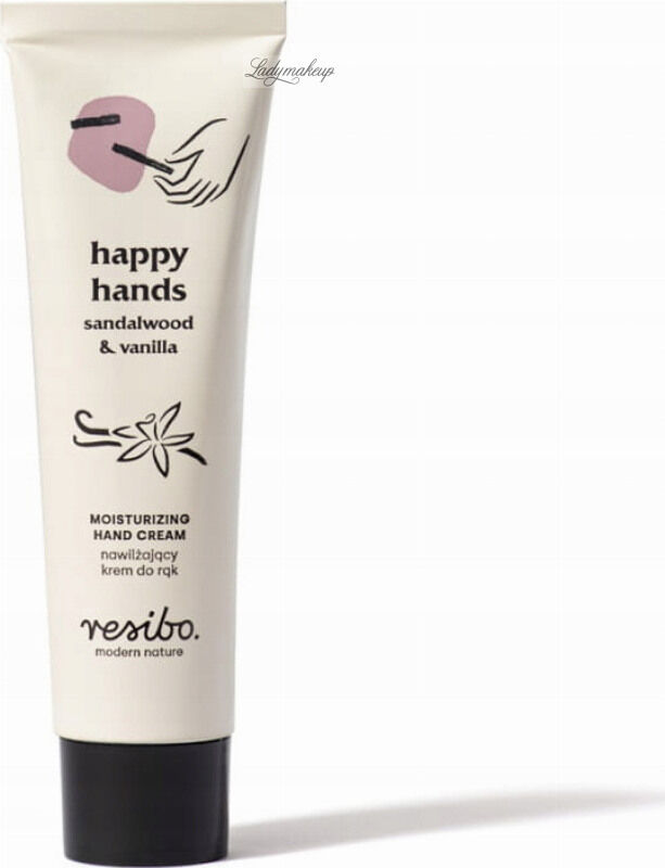 Resibo - Happy Hands - Moisturizing Hand Cream - Nawilżający krem do rąk - Drzewo Sandałowe & Wanillia - 50 ml