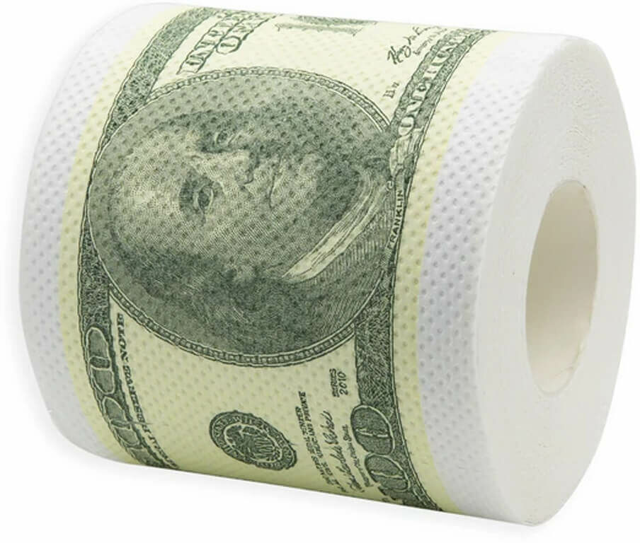Papier toaletowy 100 dolarów - 1 szt.