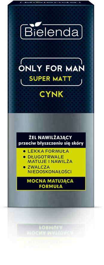 Bielenda Only For Men Nawilżający żel Przeciw Błyszczeniu Super Mat, 50ml