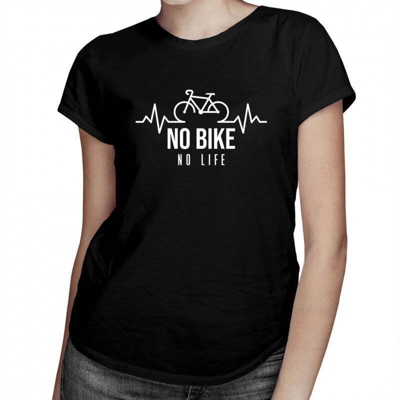 No bike no life - damska koszulka z nadrukiem