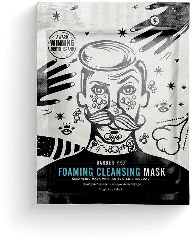 Barber Pro Foaming Cleansing Mask - piankowa maska oczyszczająca z węglem aktywowanym