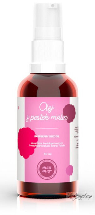 Mexmo - Raspberry Seed Oil - Olej z pestek malin do włosów średnio i wysokoporowatych, twarzy i ciała - 50 ml