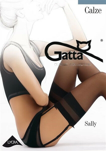 Gatta Sally - Stockings, Garter Belt Nero Black