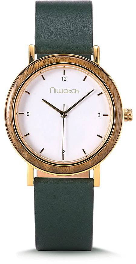 Damski zegarek Niwatch - kolekcja CLASSIC - ciemna zieleń