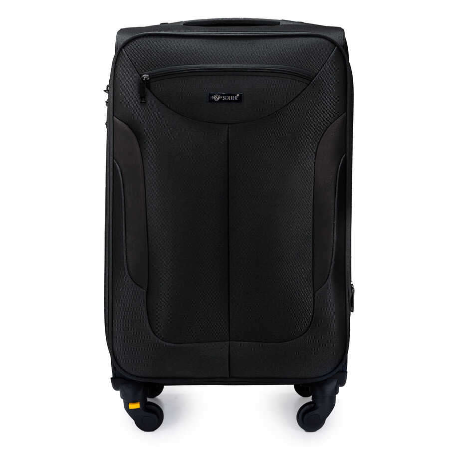 Średnia walizka miękka M Solier STL1801 czarna