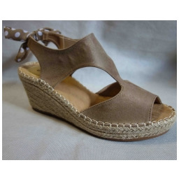 sandały damskie ESPADRYLE brąz tęg G 37