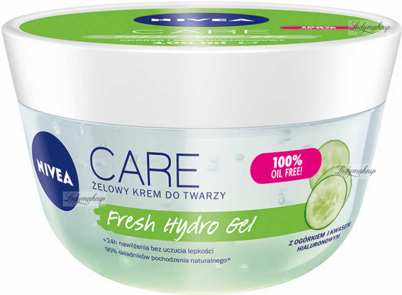 Nivea - CARE - Fresh Hydro Gel - Żelowy krem do twarzy - OGÓREK I KWAS HIALURONOWY - 100 ml