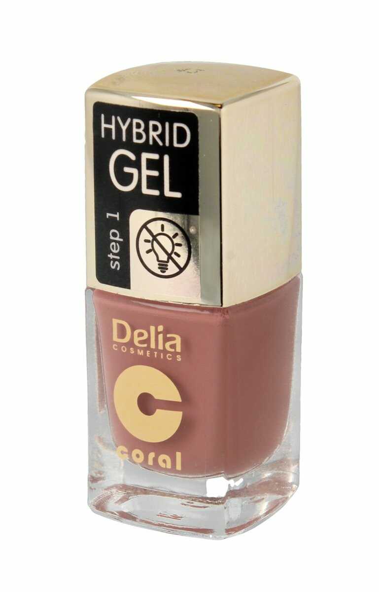 Delia Cosmetics, Coral Hybrid Gel, emalia do paznokci 43, 11 ml
