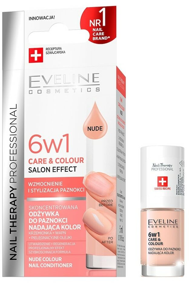 Eveline Cosmetics Nail Therapy Professional Odżywka do paznokci nadająca kolor 6w1 nagelpflegeset 5.0 ml