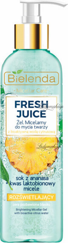 Bielenda - Fresh Juice - Brightening Micellar Gel with Bioactive Citrus Water - Rozświetlający żel micelarny do mycia twarzy z bioaktywną wodą cytrusową - 190 g