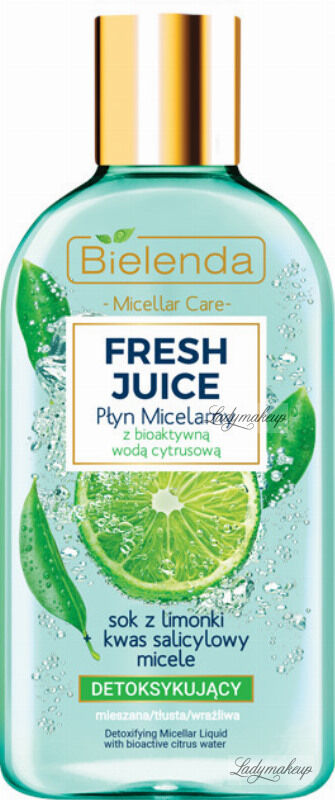 Bielenda - Fresh Juice - Detoxifying Micellar Liquid with Bioactive Citrus Water - Detoksykujący płyn micelarny z bioaktywną wodą cytrusową - 100 ml