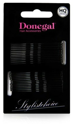 Wsuwki do włosów Donegal czarne 6 cm 24 szt Nr 5091