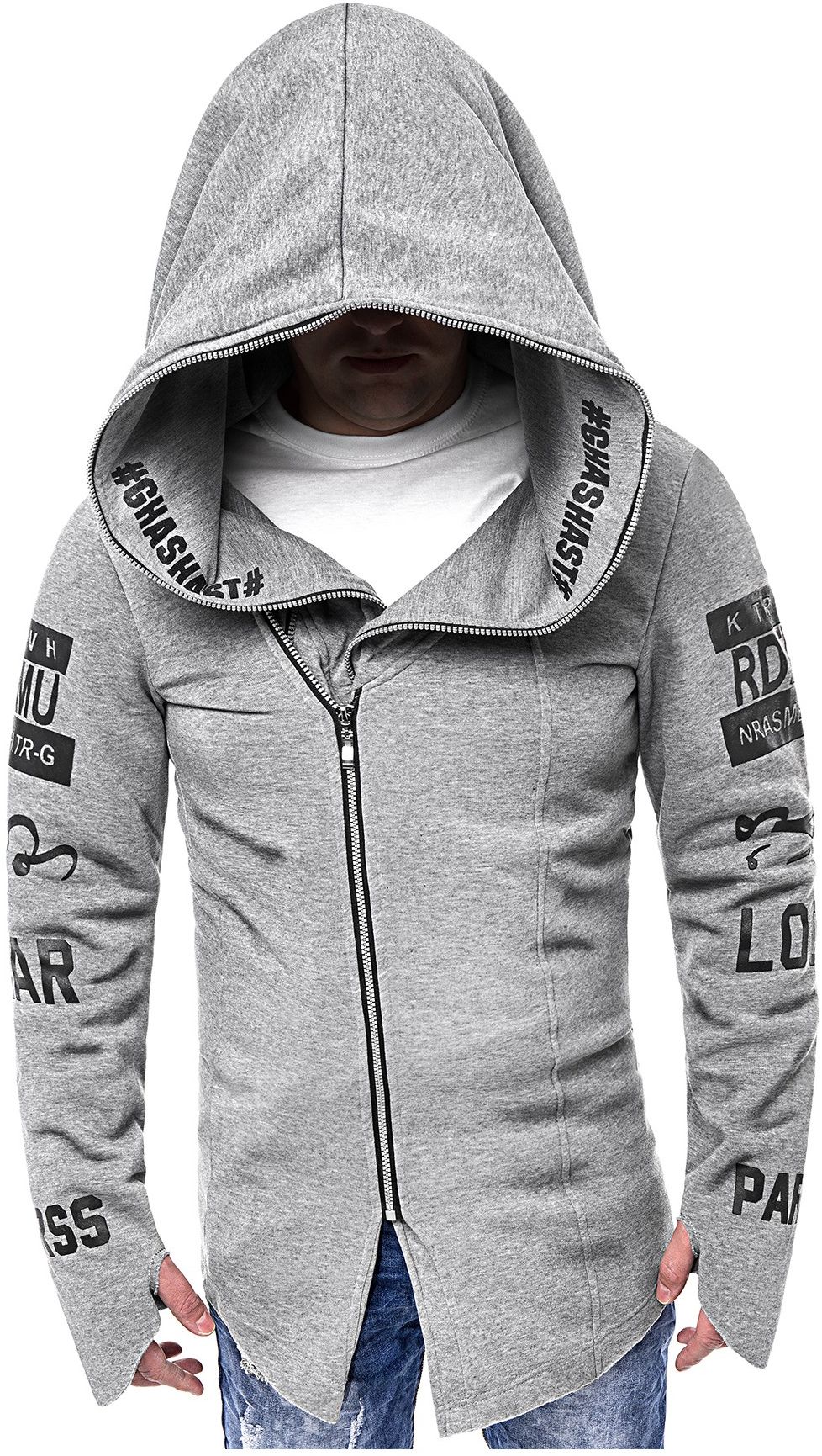 Męska modna bluza rdi 1937a - szara assasin creed
