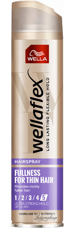 WELLA - Wellaflex - 5 Fullness for Thin Hair - Hairspray - Lakier do cienkich włosów - 250 ml