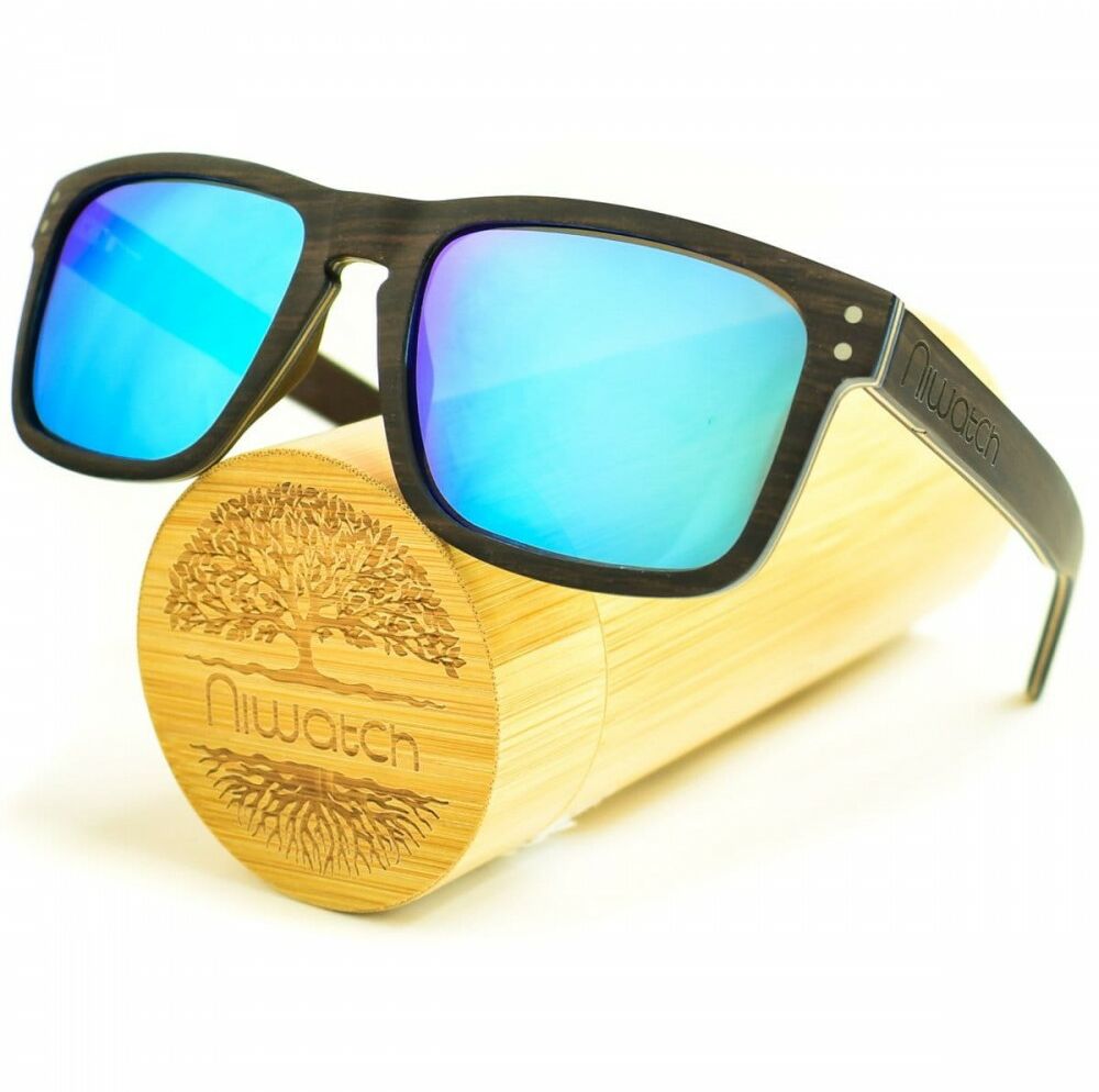 Drewniane okulary przeciwsłoneczne Niwatch Pictor Blue