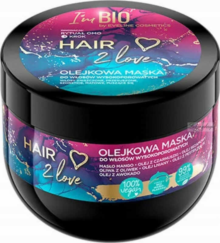 Eveline Cosmetics - Hair 2 Love - Olejkowa maska do włosów wysokoporowatych - 300 ml