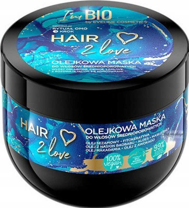 Eveline Cosmetics - Hair 2 Love - Olejkowa maska do włosów średnioporowatych - 300 ml