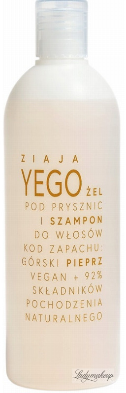 ZIAJA - YEGO - Żel pod prysznic i szampon do włosów - Górski Pieprz - 400 ml