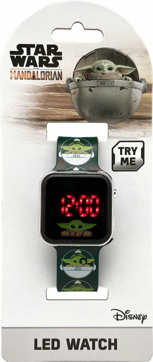 Zegarek LED z kalendarzem Mandalorian MNL4034