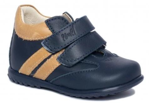 EMEL E 2045D- 2 ROCZKI do nauki chodzenia, adidaski, trampki profilaktyczne ciemny granat- musztarda