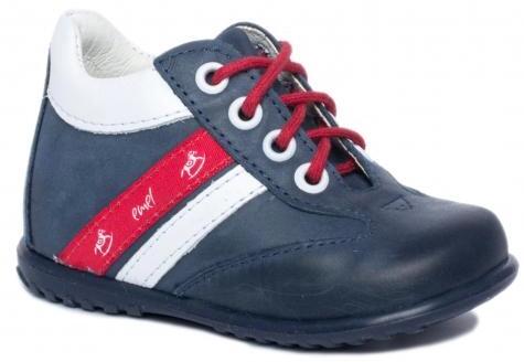 EMEL E 2045B trzewiki ROCZKI, adidaski, trampki profilaktyczne granat czerwony biały