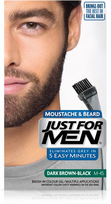 Just For Men M-45 CIEMNY BRĄZ-CZARNY Odsiwiacz, Żel broda,wąsy,baki 2x14,2g