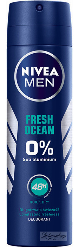 Nivea - Men - Fresh Ocean - 48H Quick Dry Dezodorant - Dezodorant w aerozolu dla mężczyzn - 150 ml