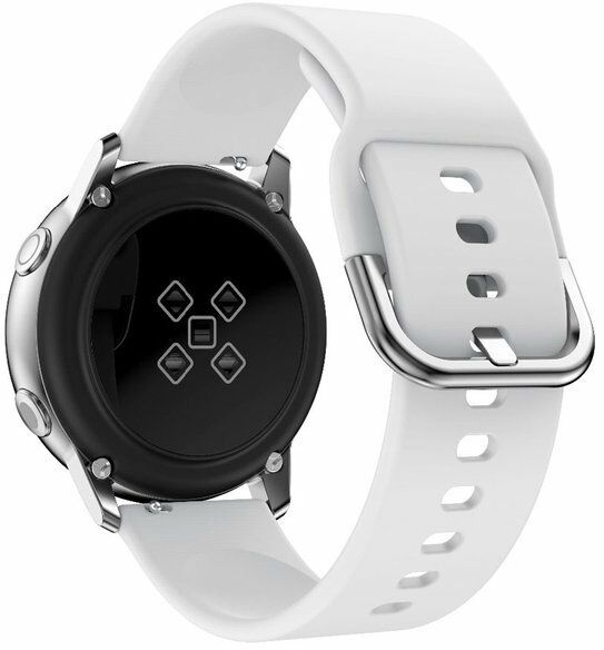 Gumowy Uniwersalny pasek sportowy Alogy soft band do smartwatcha 20mm Biały