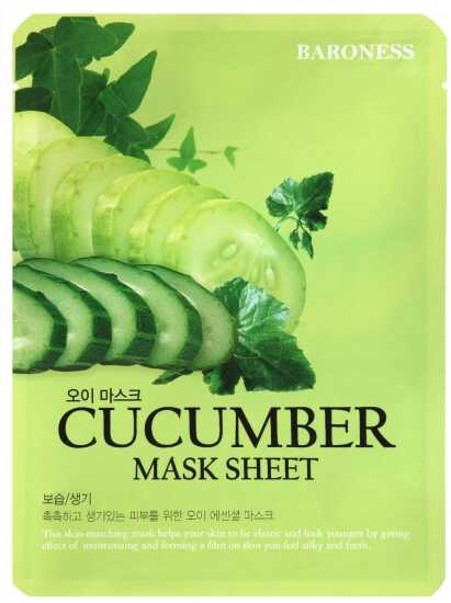 BARONESS Cucumber Mask Sheet  odświeżająca maska z ogórkiem 21g