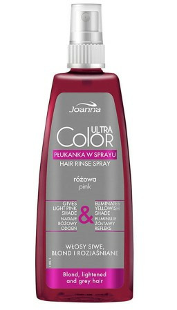Płukanka do włosów blond w sprayu różowa Joanna Ultra Color 150ml