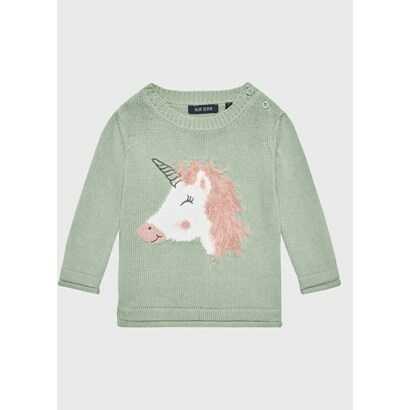 Blue Seven Sweter 960028 Zielony Regular Fit