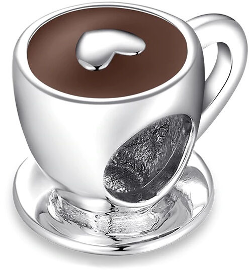 Rodowany srebrny charms do pandora filiżanka kawy coffee srebro 925