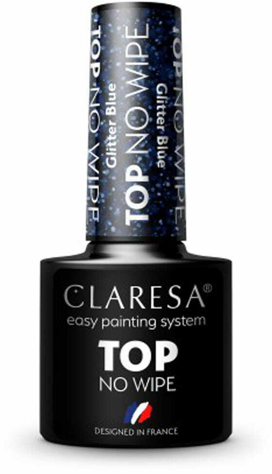 CLARESA Top No Wipe 5g Glitter Blue